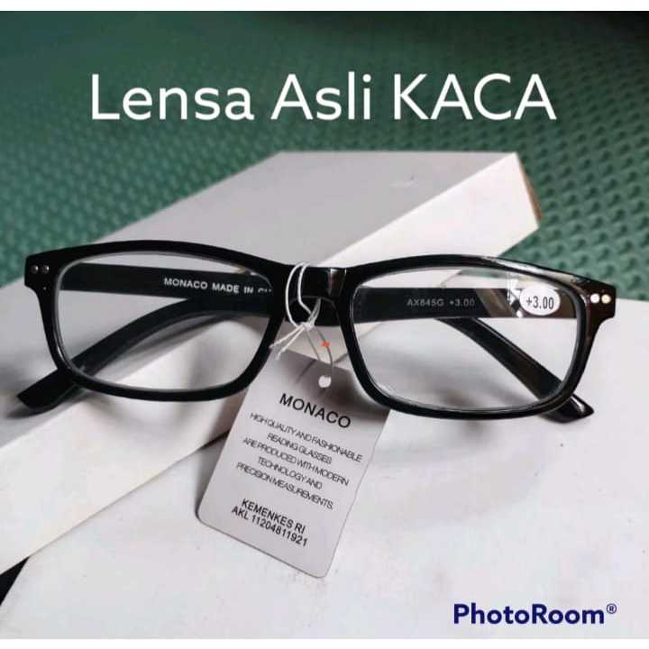COD Kacamata baca lensa asli kaca awet tahan gores frame terbaru trendy tangkai ngeper kaca mata plu