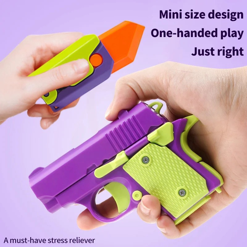 MAXI Toys Fidget Toys Dekompresi Pistol Mainan Pisau Gravitasi 3D Semua Umur Toys Gun Knife Toys Kad