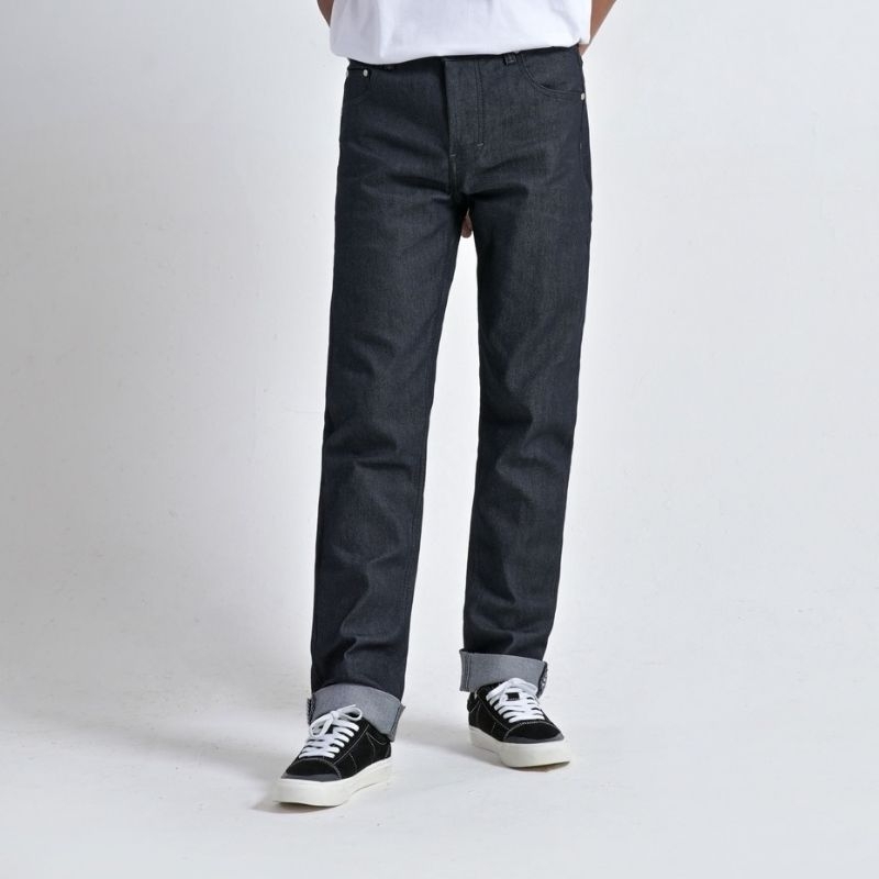 Panjang Selvedge pria Celana Panjang Denim Selvedge Pria Model Jumbo Ukuran Besar Bahan Tebal pria d