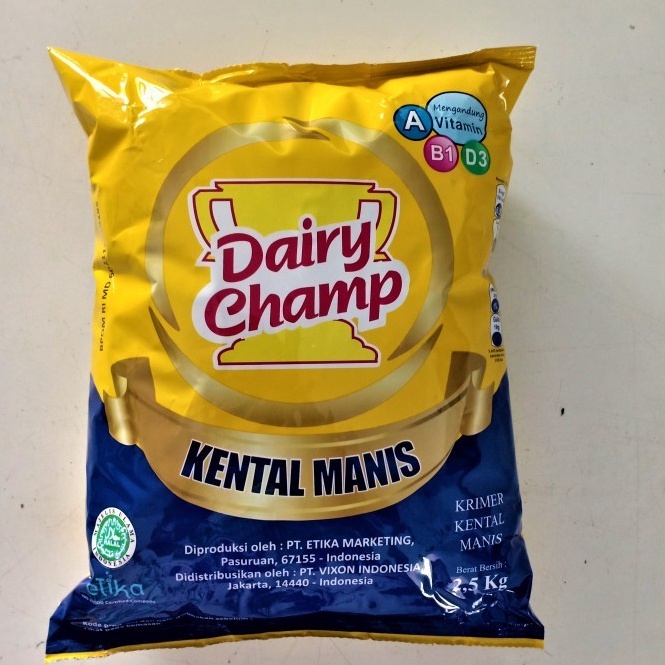 

Readii Stock Susu Kental Dairy Champ 2.5 kg SACHET KEMASAN dan Buruan Serbu