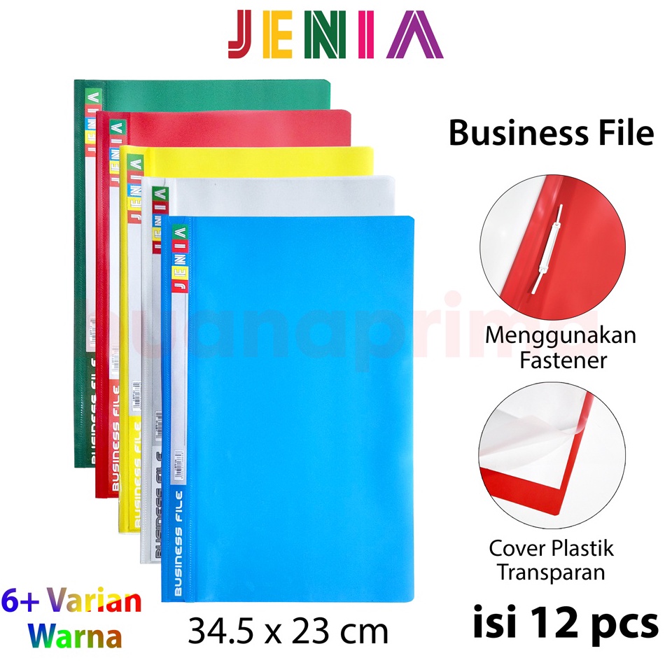 

Gr0sir Map Business File isi 12 pcs Bisnis Plastik Fastener Acco Folio F4 Diminati