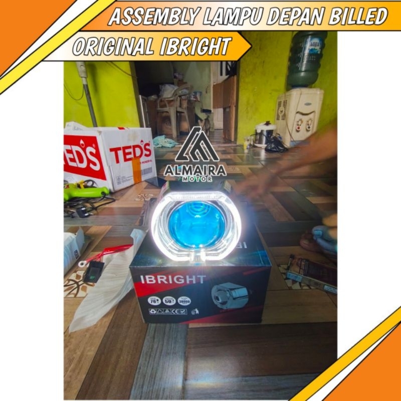 LAMPU ASSEMBLY SEMI BILLED ORIGINAL IBRIGHT LAMPU DEPAN PNP UNIVERSAL SEMUA MOTOR RECOMMENDAT BANGET