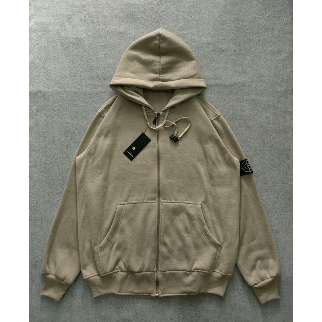 Half Zip Sweatshirt Abu Misty Pria Wanita