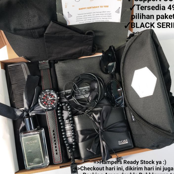 

modelTipe CJU422 Hampers Cowok | Kado Ulang Tahun | Hampers Ulang Tahun | Kado Ulang Tahun Cowok | Hampers Ulang Tahun Cowok | Gift Box Cowok | Gift Box Birthday | Hampers Cowok Black Series