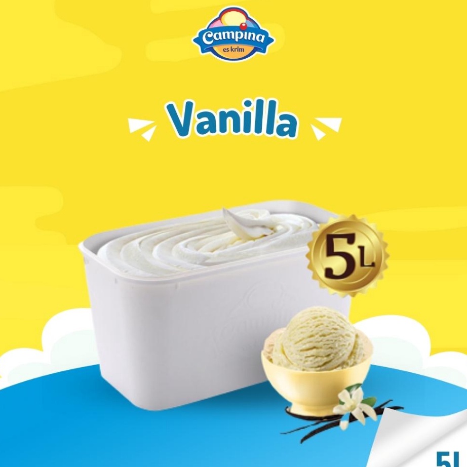 

KODE ZKF970 Ice Cream Campina 5 Liter Vanilla - Es Krim