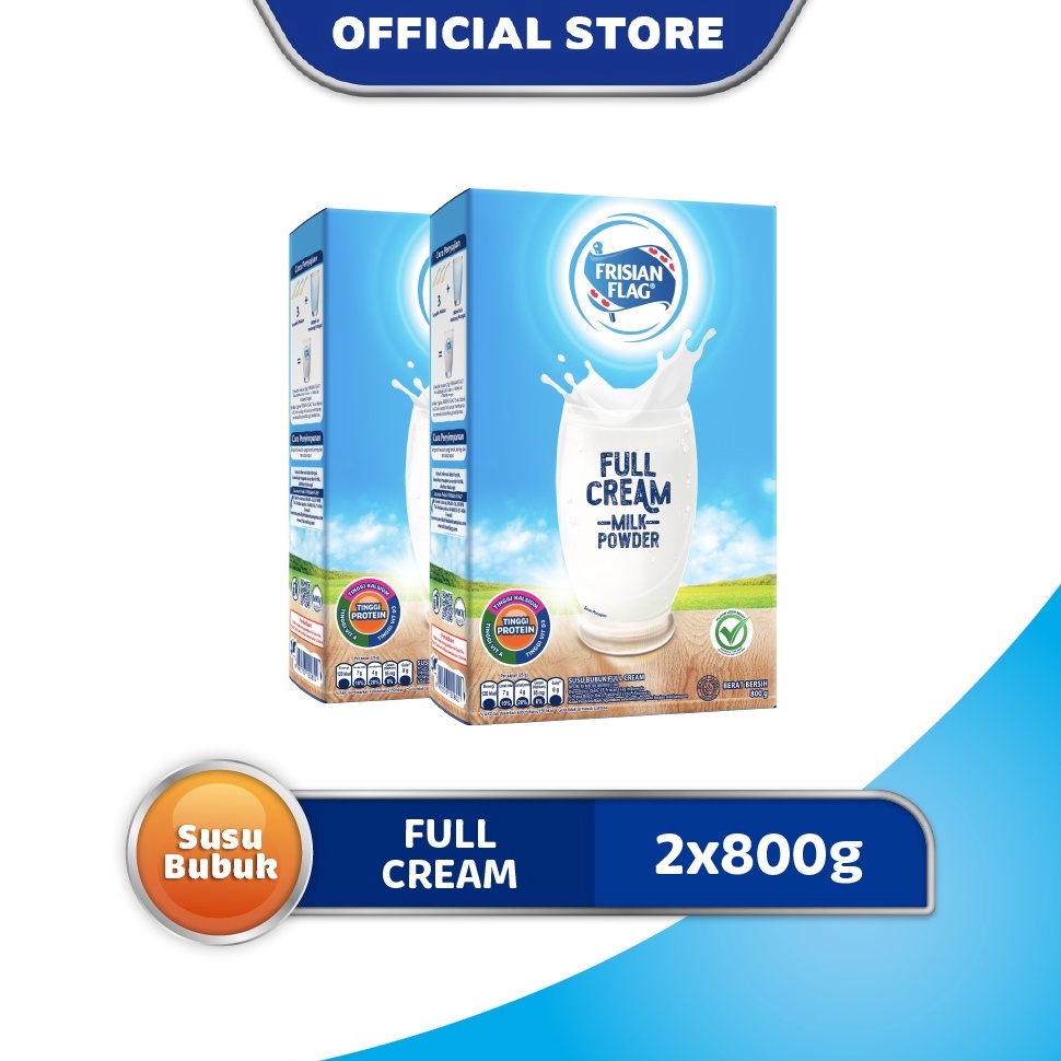 

83 Frisian Flag Fullcream Purefarm 800g x2 Terlarisss ┏