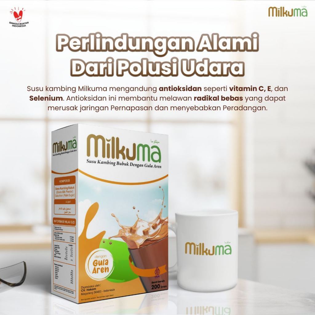 

MILKUMA Susu Kambing Etawa plus Gula Aren Atasi Masalah Pegal Linu Nyeri Sendi Tulang Etawaku Platinum 200gr