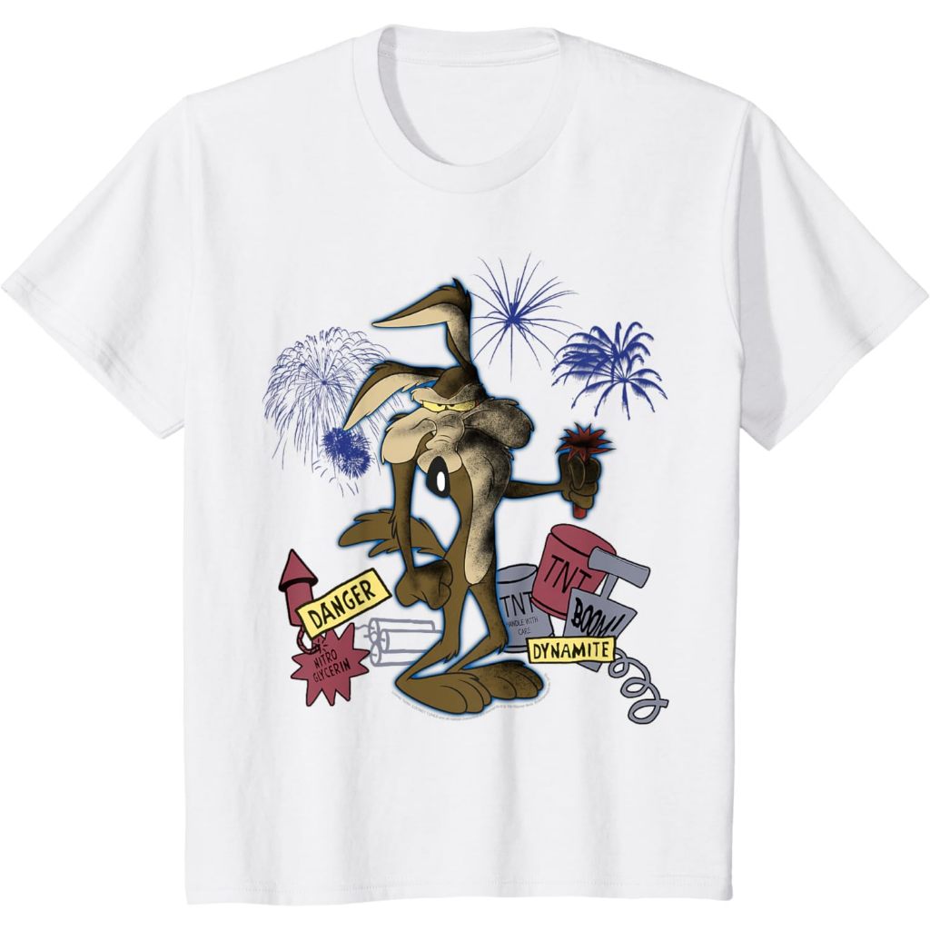 Baju Kaos Anak Distro Premium Looney Tunes Wile E. Coyote TNT Portrait Short Sleeve T-Shirt