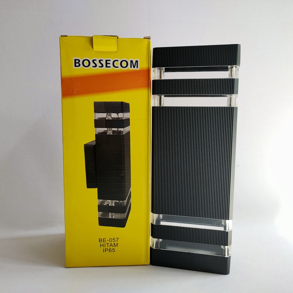 Lampu Dinding Taman Bossecom / Lampu Dinding Hitam - BE057 SNI
