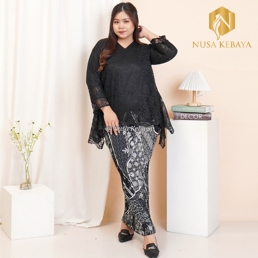 Nusa_Kebaya Setelan Kebaya Rinjani Jumbo LD 120 130 140 Cm Kebaya Big Size Kebaya Jumbo Modern