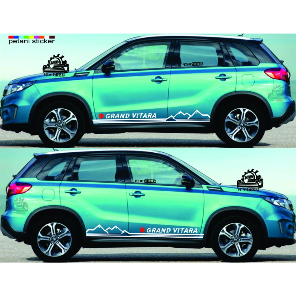 STIKER STICKER MOBIL GRAND VITARA SUZUKI VITARA LIST MOTIF GUNUNG CUTTING STIKER
