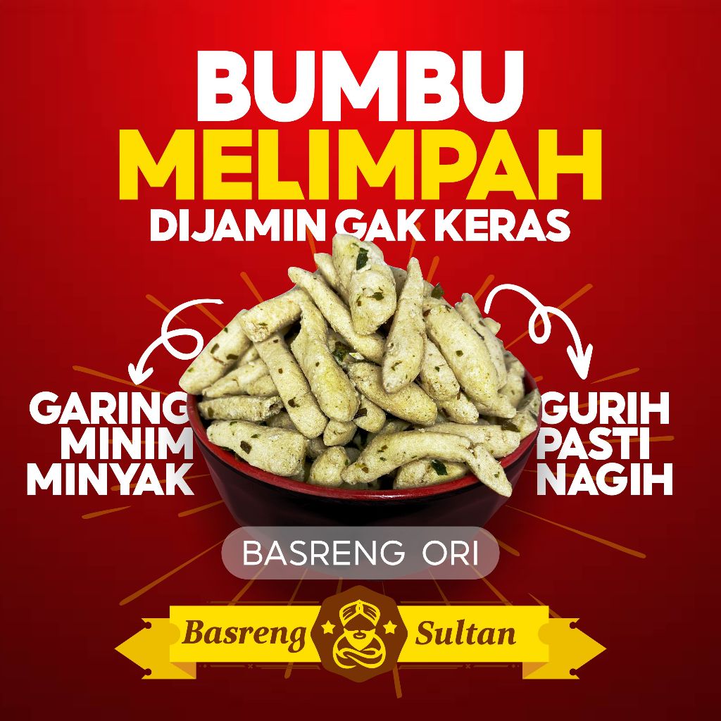 

500 gr - Basreng Viral Original Daun Jeruk Gurih Renyah Bumbu Melimpah