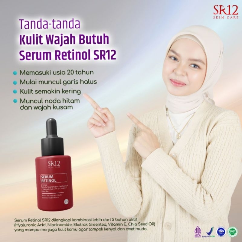 SERUM RETINOL SR12 / SERUM ANTI AGING AMPUH MENGHILANGKAN FLEK HITAM