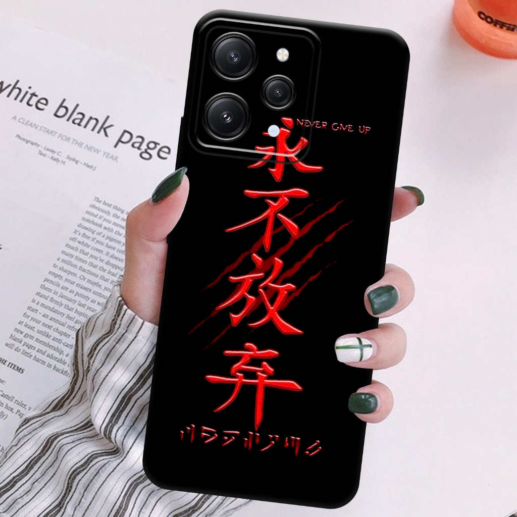 SOFTCASE  KARAKTEr TULISAN JEPANG FOR REDMI 12 CASE MURAH RAJA CUSTOM CASE KEKINAN CASE TERBARU benu