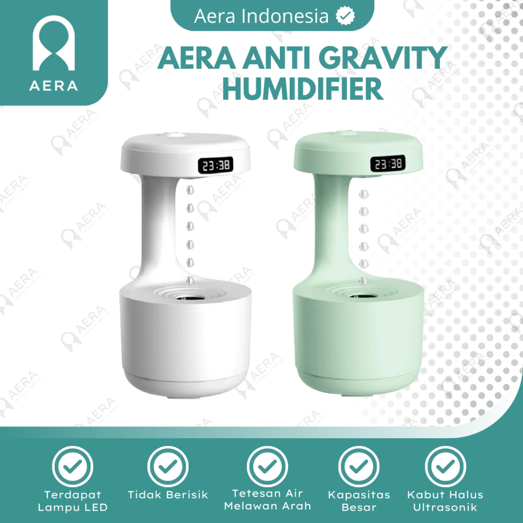 AERA Anti Gravity Humidifier | Air Humidifier Aromatherapy | Humidifier Diffuser Lampu | Diffuser Humidifier Jam