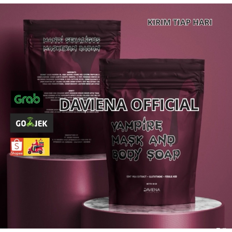 (DAVIENA OFFICIAL) SABUN VAMPIRE DAVIENA / SABUN PEMUTIH BADAN / VAMPIRE MASK AND BODY SOAP