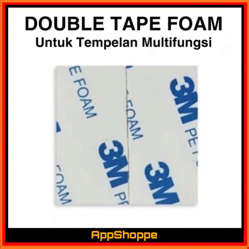 DOUBLE TAPE FOAM 3M Double Tip Serbaguna Multifungsi 2 Sided 2cm x 5cm