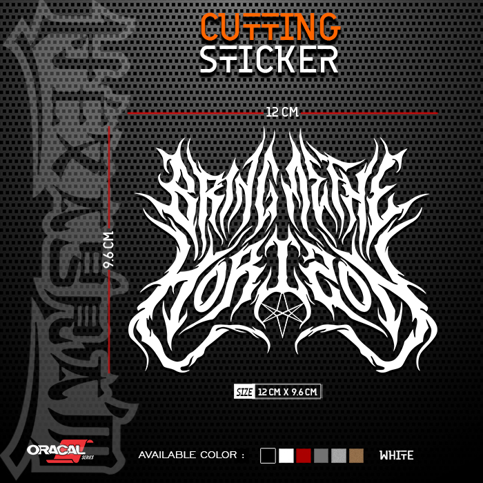 Cutting Sticker BRING ME THE HORIZON New Text Logo | Stiker Cutting Tulisan BRING ME THE HORIZON