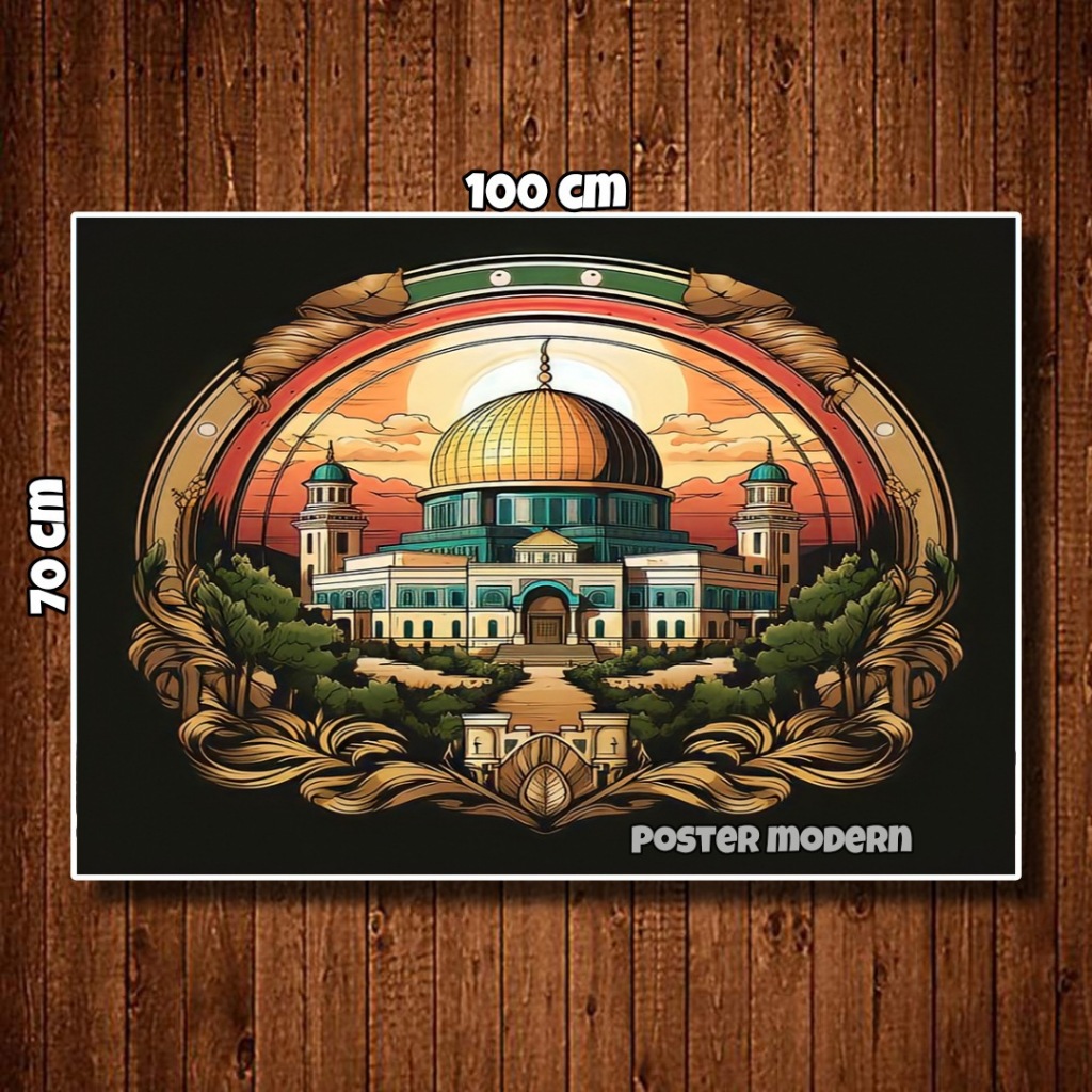 WALLDECOR POSTER MASJID AL-AQSA ART Ukuran Besar Terlaris Code 29 / dekorasi dinding masjid al aqsa 