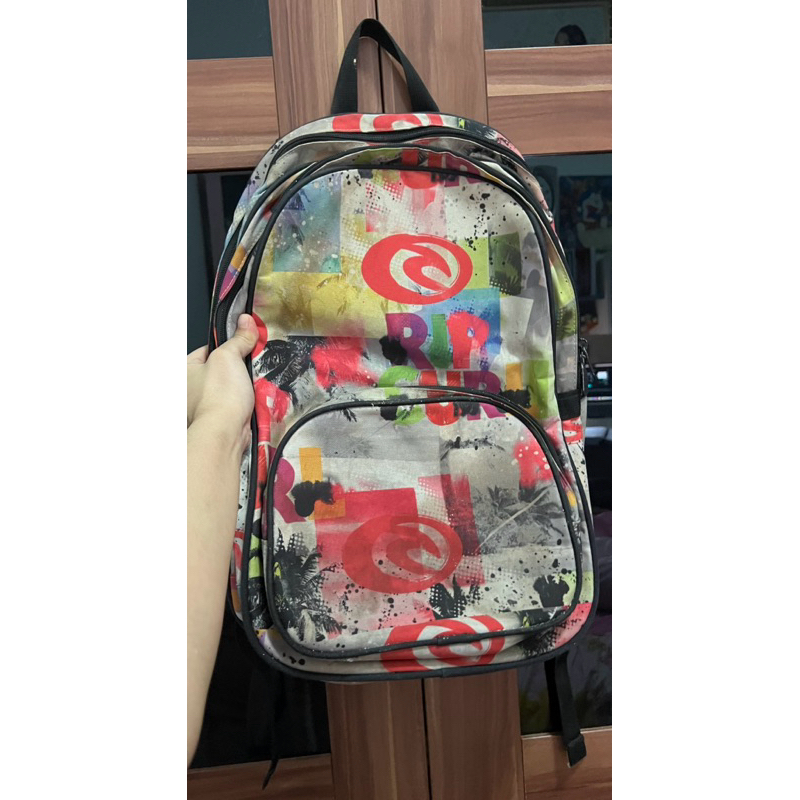 Preloved Tas Ransel Rip Curl Original / Colorful Backpack Rip Curl Original