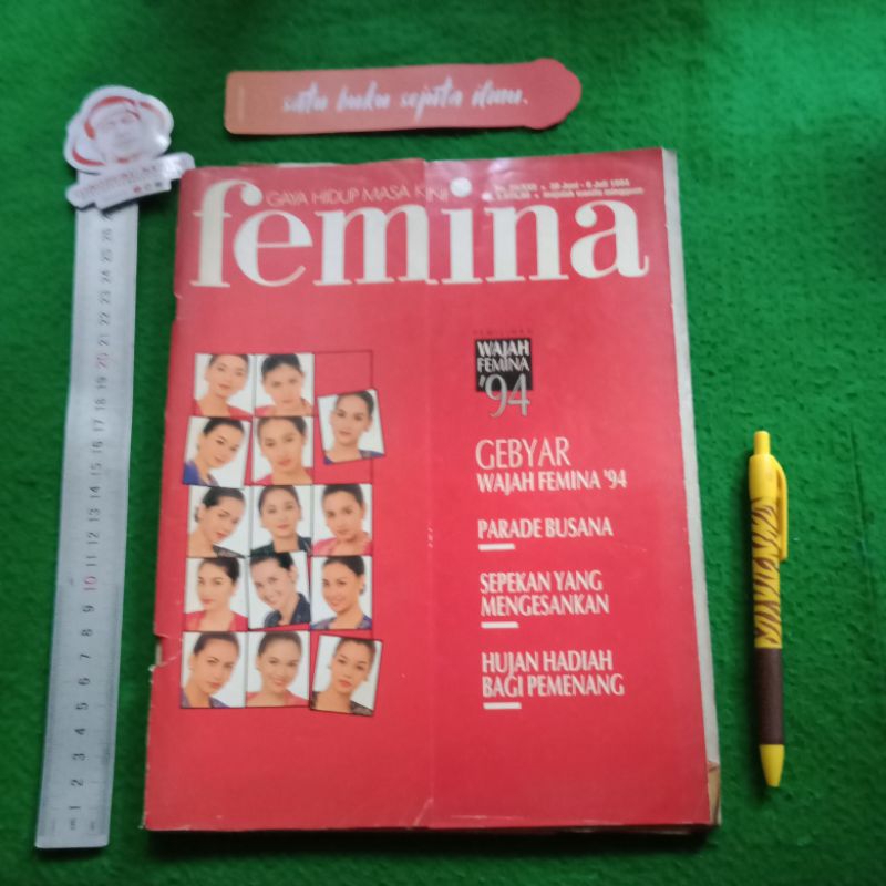Majalah Lawas Langka : Majalah Femina edisi Pemilihan Wajah Femina '94.