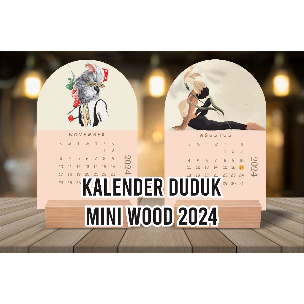 

kalender duduk mini wood 2024 // kalender duduk // kalender aesthetic // lkalender 2024 // kalender kantor // kalender 2024 // kalender wood