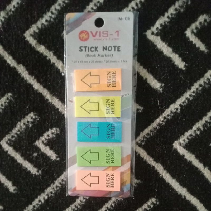 

Stick Note VIS-01 IM- 06 / Book Marker / Pembatas Kertas Petunjuk Arah Praktis