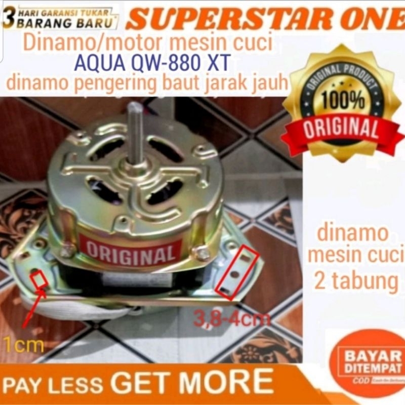 Dinamo/motor Spin/pengering mesin cuci AQUA QW-880 XT/QW 880 XT/QW880XT LUBANG BAUT JARAK JAUH