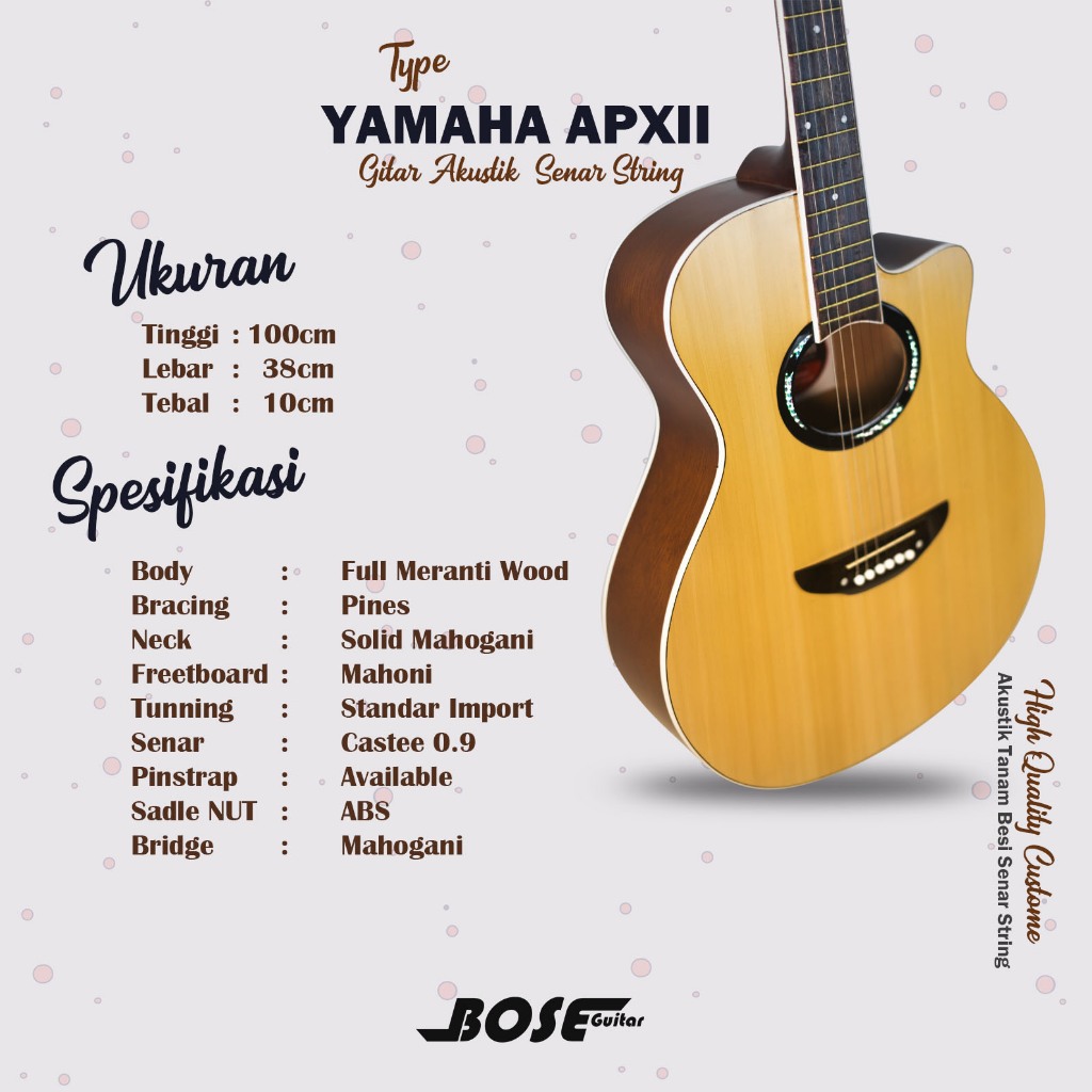 Gitar Yamaha APX 500II Akustik Elektrik Custom