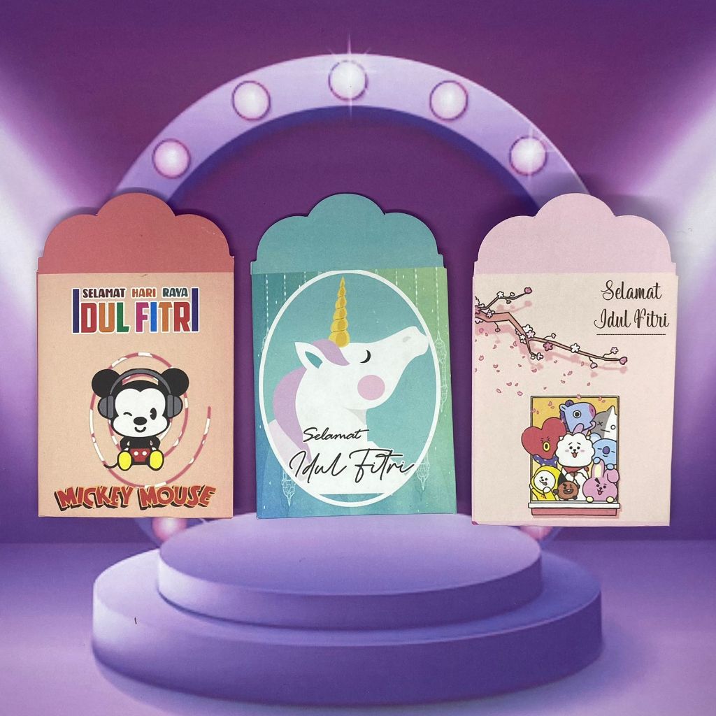 

Amplop Lebaran Karakter Lucu Medium Viral bahan HVS