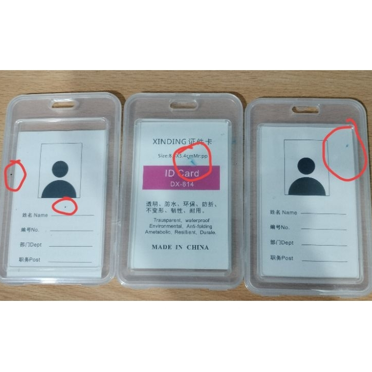 

Tempat Id Card Holder Transparant 2 sisi Cacad Pabrik Vertical Casing Id Card Holder Box Kotak Bening 2 muka Cacad Pabrik