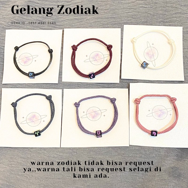 (BISA COD) GELANG ZODIAK TERBARU | GELANG LOGO ZODIAK