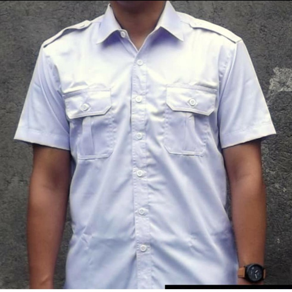 Kemeja seragam safari putih PDH PDL pendek ENZINO SPORT