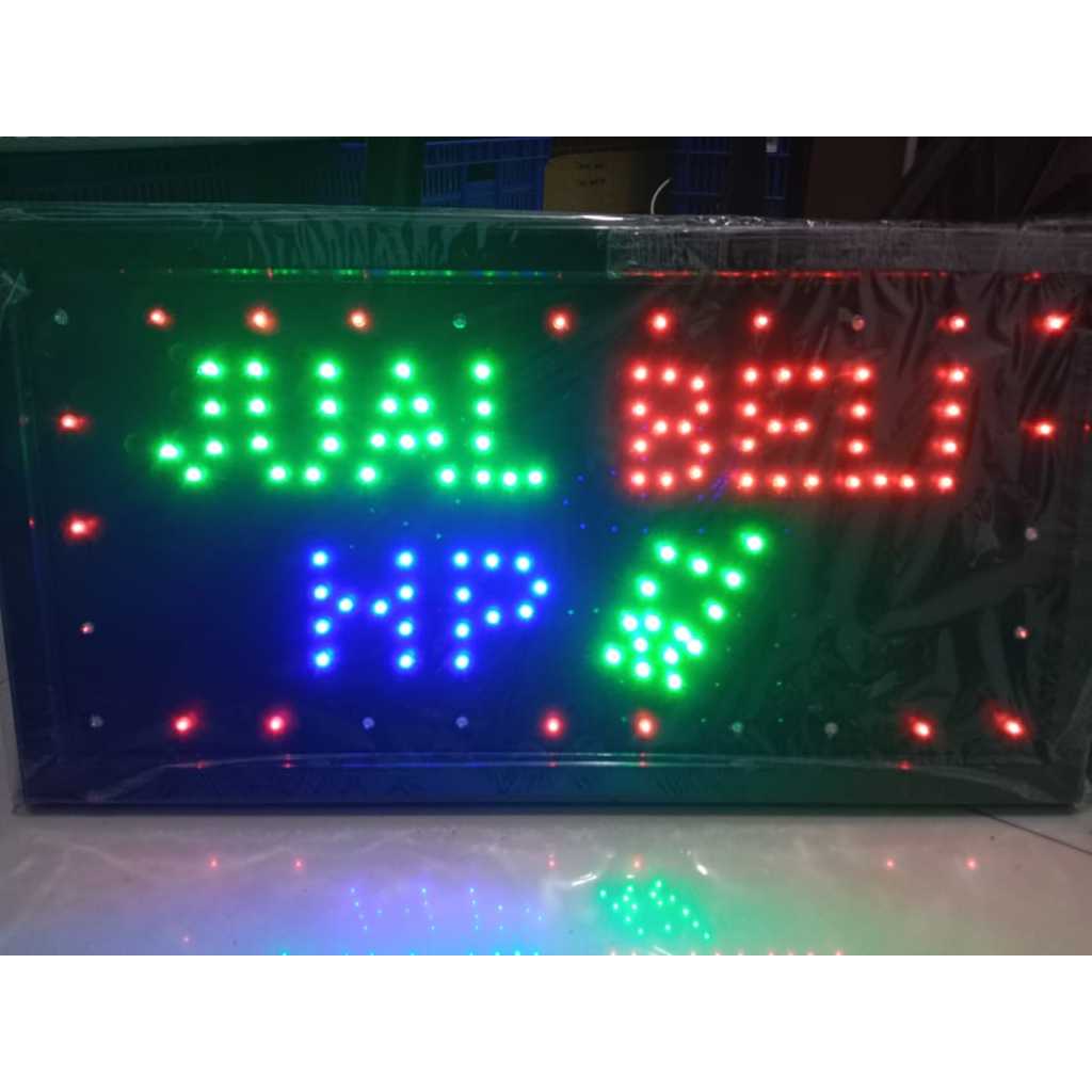 PAPAN LED/SIGN BILLBOARD/PAPAN LAMPU LED SIGN JUAL BELI HP EXIT NO SMOKING NOMOR CANTIK BLACKBERRY