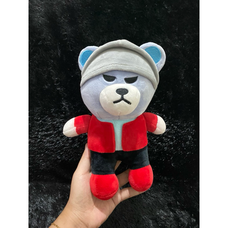Boneka Karakter Krunk Kostum Merah size 24cm / Boneka krunk / Boneka Karakter Krunk si Beruang Biru