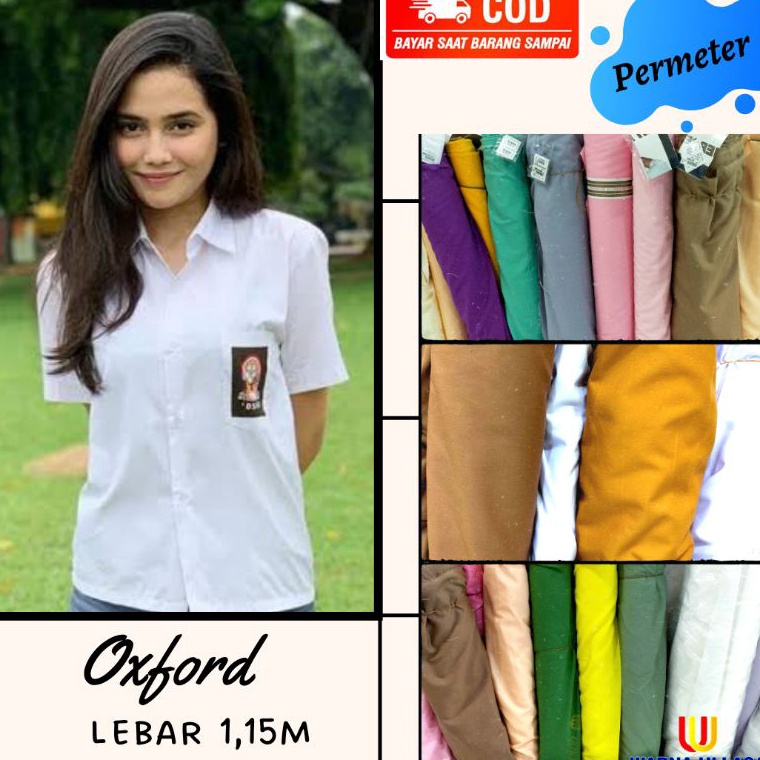 [⁑G6@] Kain Katun Polos Oxford, Atasan Seragam Sekolah, Osfot, Atasan Sekolah Smp, Kain Seragam, Ser