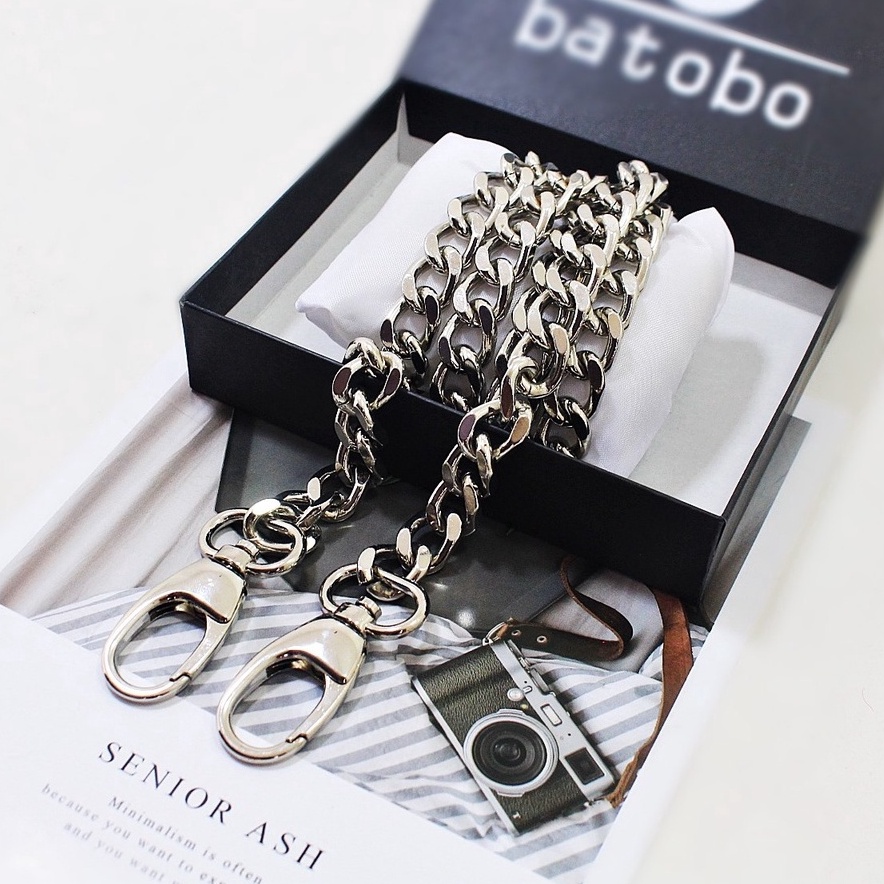 TERPERCAYA (PROMO) Rantai Tas Besi Semeter Premium Sudah ada Pengaitnya Nikel Tebal Import