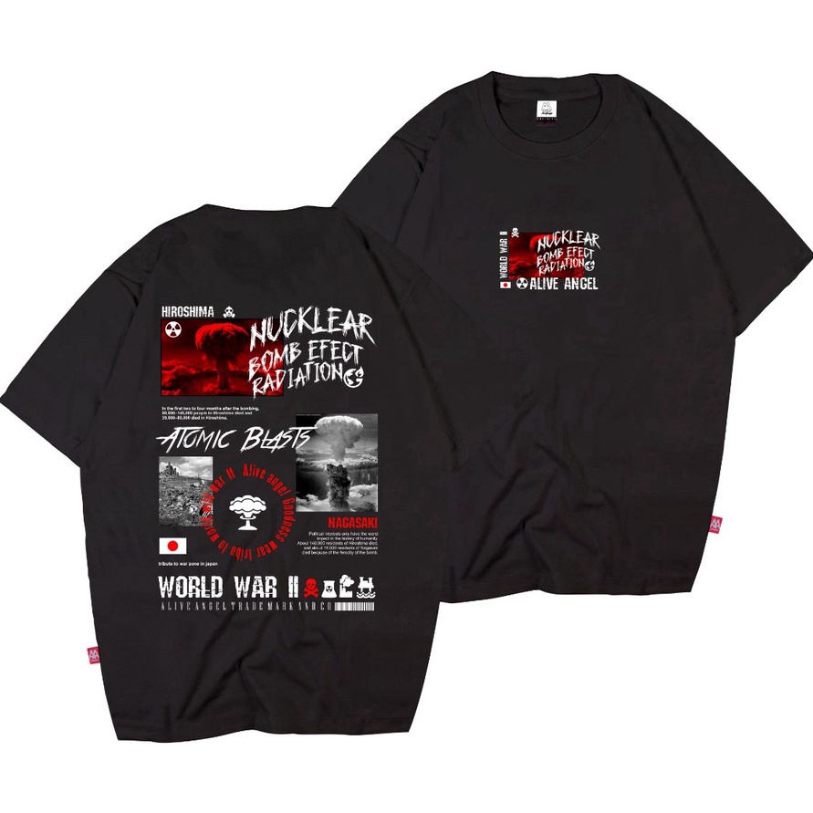 MODEL MVX960 T SHIRT DISTRO PRIA WANITA / ORIGINAL ALIVE ANGEL / NAGASAKI HIROSIMA / KAOS STREETWEAR