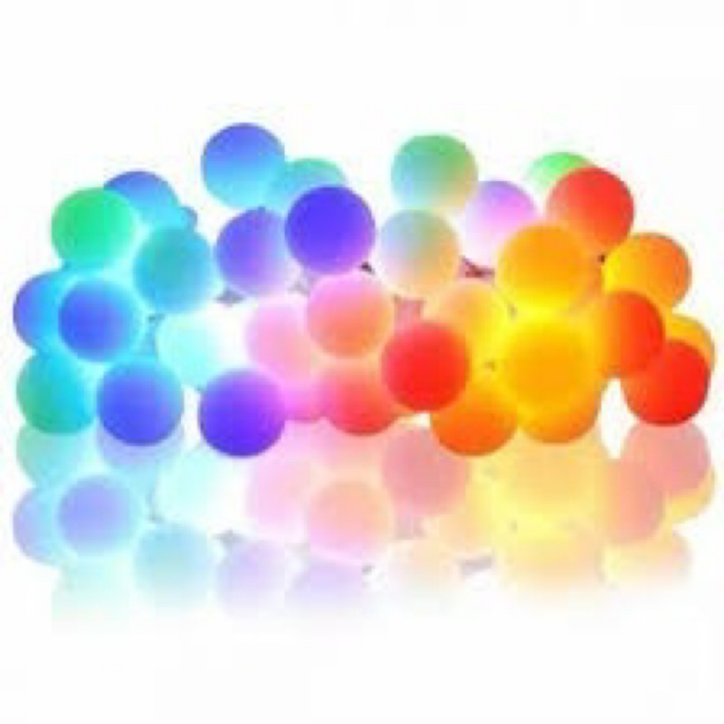 Lampu Anggur 10 meter Bulat Rainbow Sambungan  - Lampu Hias anggur