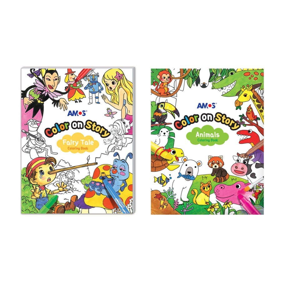 

Amos Colour on Story Coloring Book Buku Mewarnai