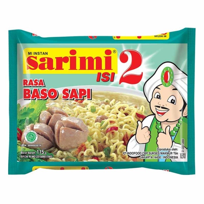 

Sarimi Kuah Isi 2 Baso Sapi