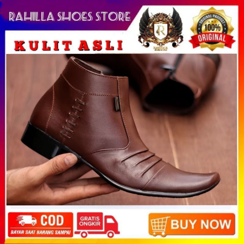 Sepatu Pria Kulit Asli Ori Cevany Badmy Sepatu Kantor Formal COD