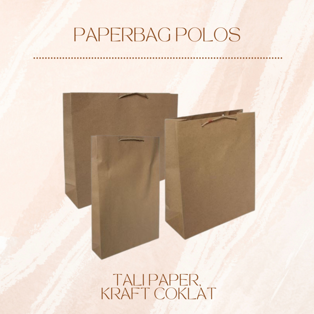 

PAPER BAG POLOS TAS KERTAS KRAFT COKLAT KANTONG PAPER