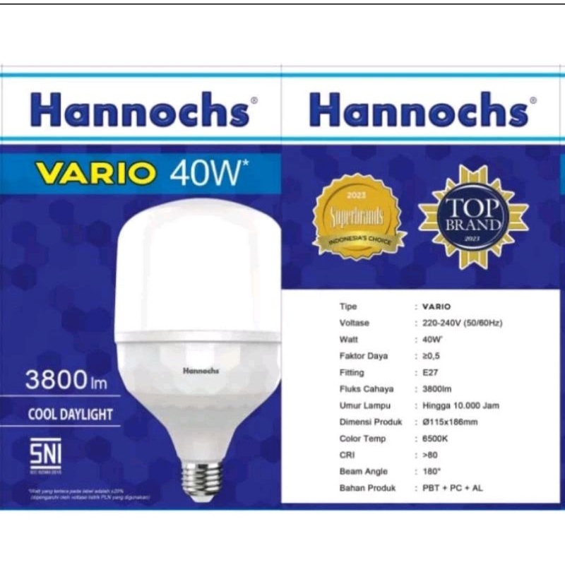 LAMPU HANNOCH VARIO 40 WATT LAMPU LED HANNOCH