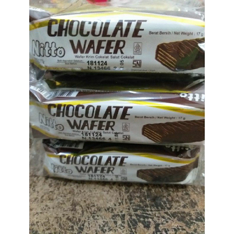 

Nitto coklat wafer renteng @17gr x 10 pcs / coklat nitto