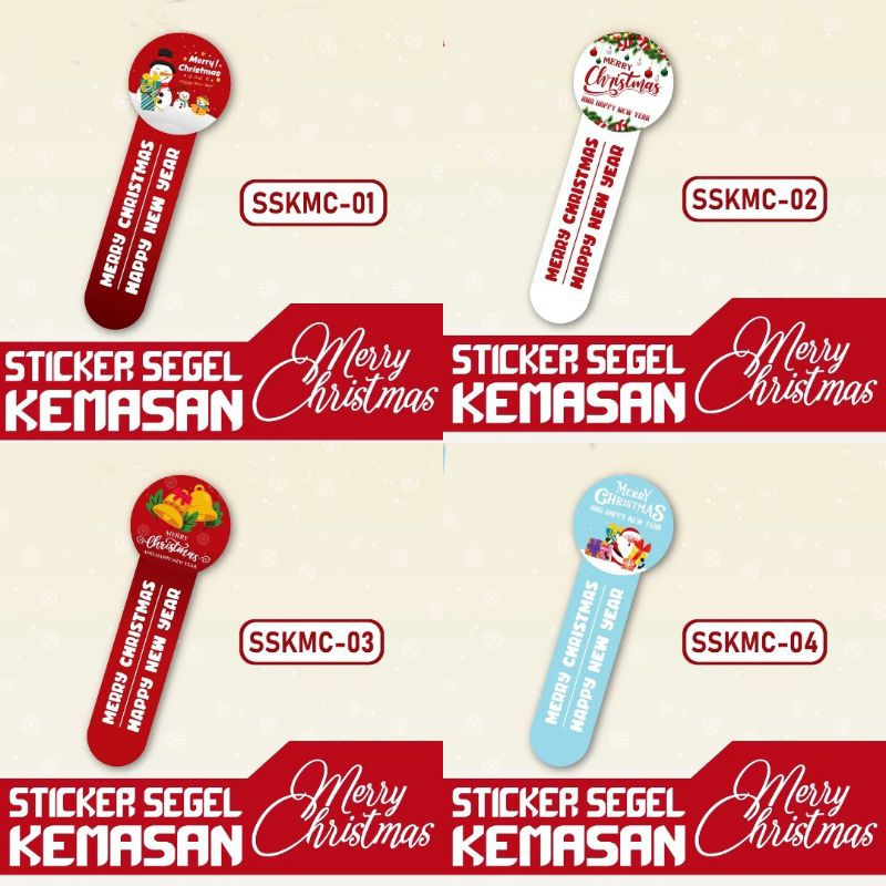 

10pcs Stiker Toples Kue Kering Natal/Stiker Hampers Christmas/Merry Christmas Sticker Hamper Hari Natal/Stiker Toples Nastar