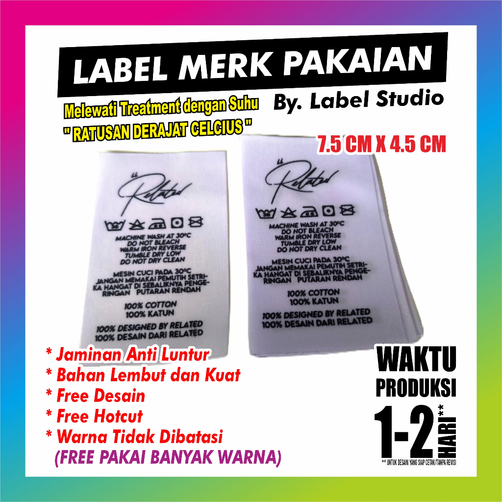 

( TERMURAH ) Label Baju | 6 CM X 4,5 CM | Label Hijab | Label Woven | Label Gamis | Label Kaos | Label Custom Nama | Free Desain | Free Potong | Woven Damask Subtitute | Label Murah | Label Merk | Label Nama Anak Pondok | Label Grosir | Label Brand