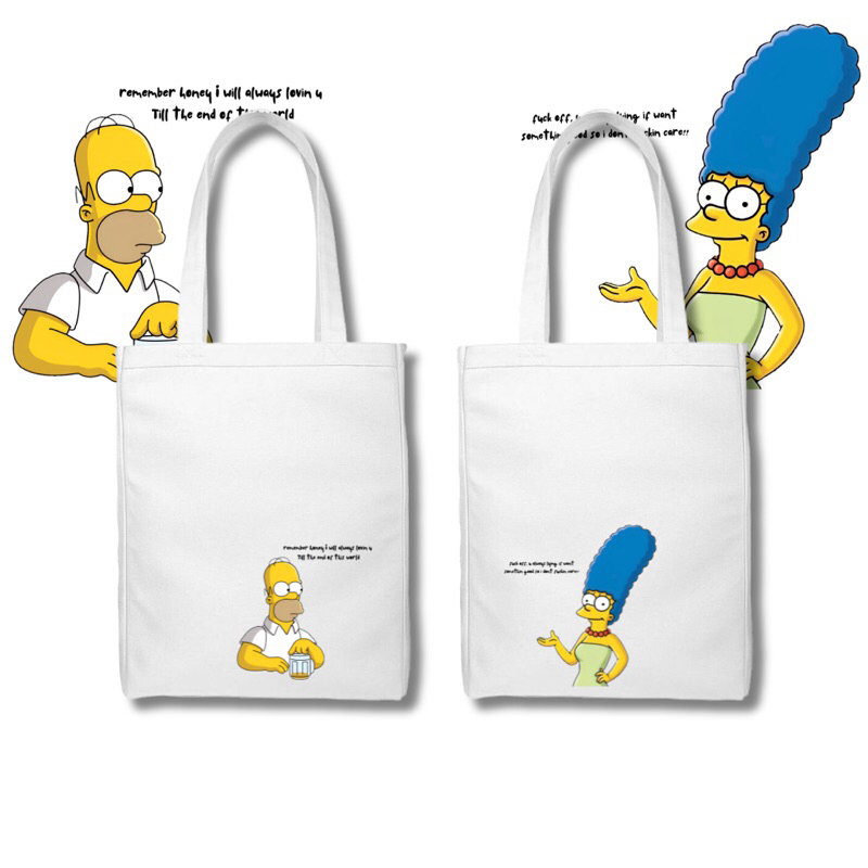 TOTE BAG COUPLE Aesthetic - The Simpson