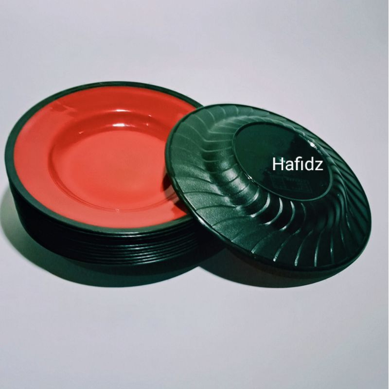 12pcs Piring/6pcs Makan Bulat Ramen/Piring Makan Plastik