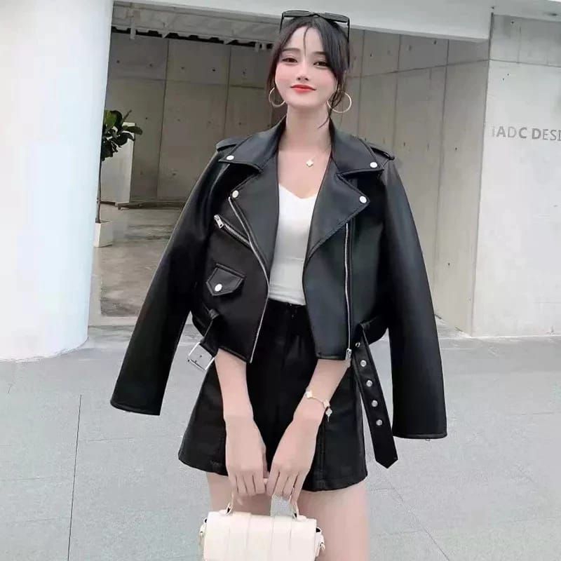 Jaket Ramones Wanita / Blazer Wanita / Outfit cewek korea / Ootd motoran